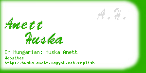 anett huska business card